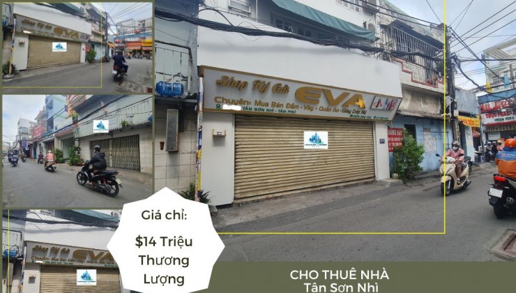 SỐC-Cho thuê nhà  Tân Sơn Nhì 3 Lầu, DTSD: 158m2, 14Triệu